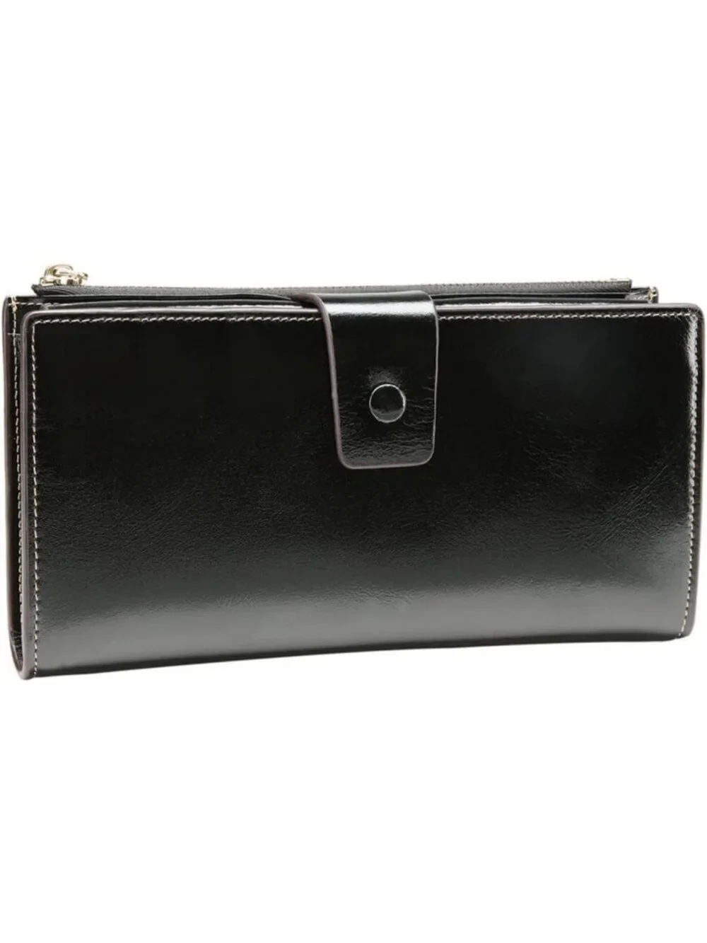 Luxury Genuine Leather RFID Blocking Wallet Clutch - Large Capacity Card Holder
